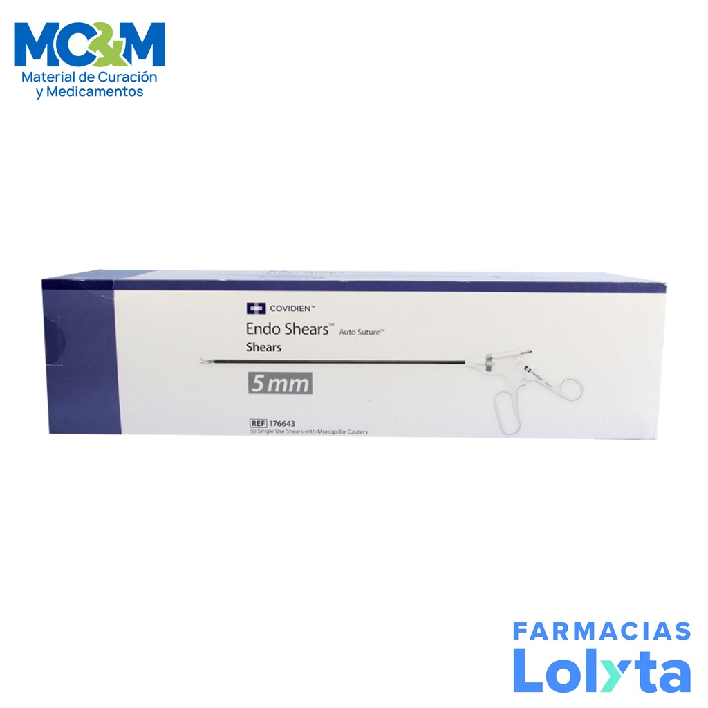 ENDO SHEARS AUTO SUTURE SHEARS 5MM REF 176643 COVIDIEN