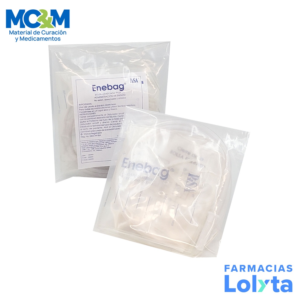 ENEBAG 1500 ML BOLSA PARA ENEMAS LAB PISA
