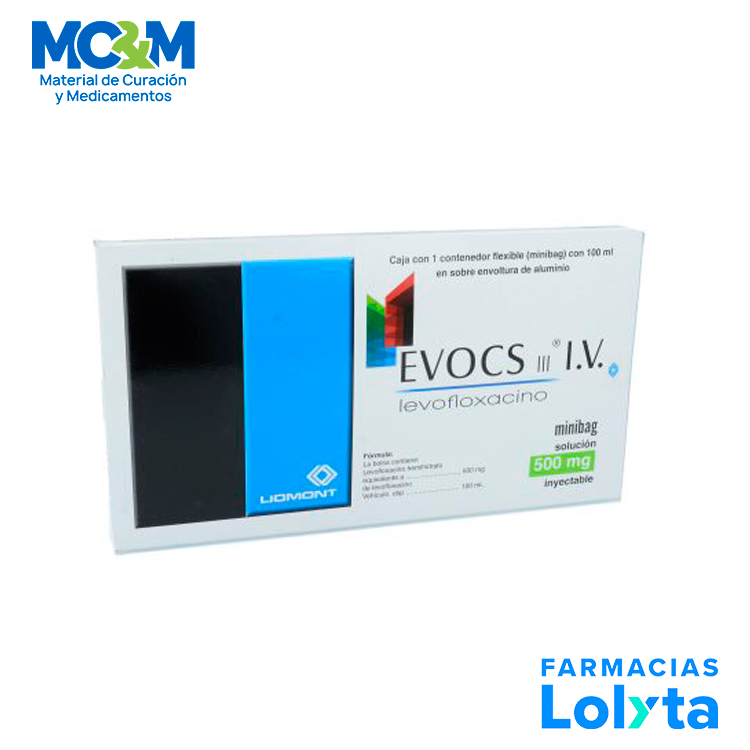 EVOCS III I.V. SOL INY 500 MG/100 ML LEVOFLOXACINO LAB LIOMONT