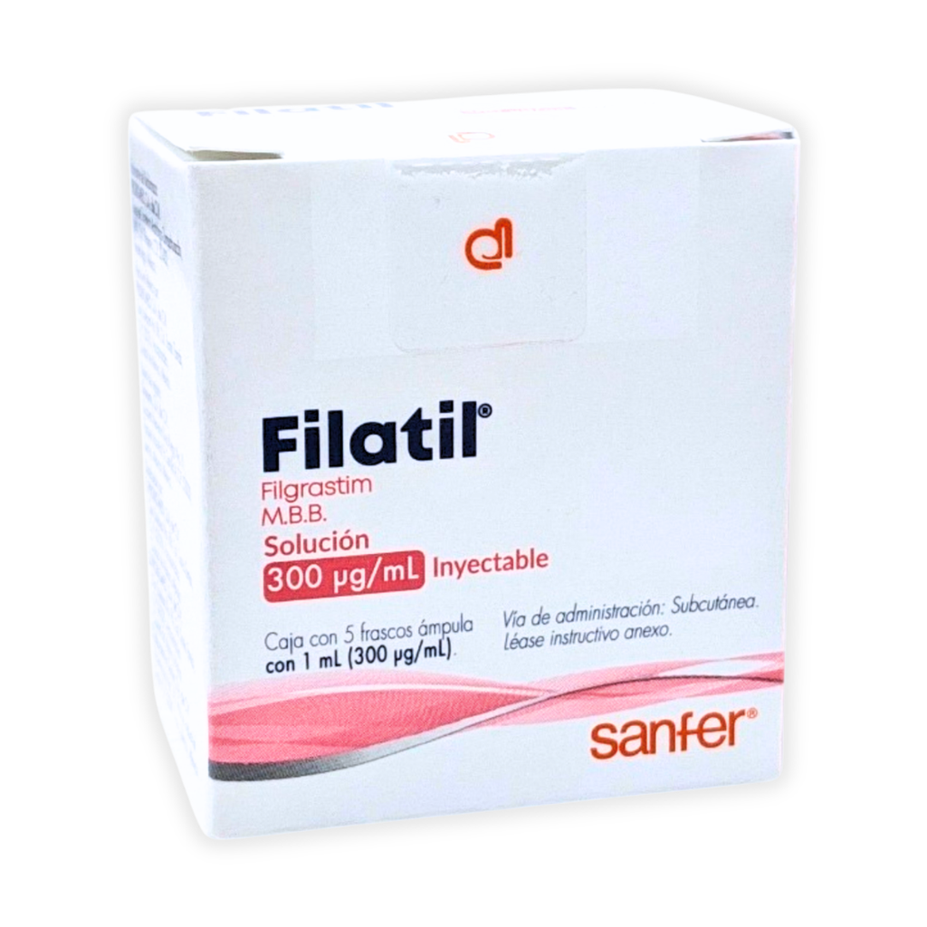 FILATIL SOL INY 300 MCG/ML C/5 AMP FILGRASTIM LAB PROBIOMED (RF)