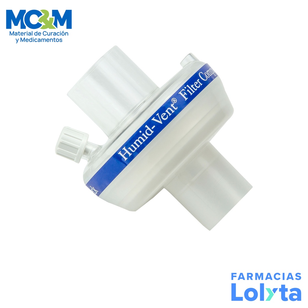 FILTRO HUMIDIFICADOR COMPACTO CON PUERTO BACTERIAL/VIRAL ADULTO HUMID-VENT S REF 19402 TELEFLEX (NARIZ ARTIFICIAL)