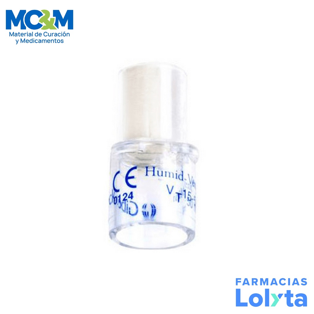 FILTRO HUMIDIFICADOR INTERCAMBIADOR DE CALOR Y HUMEDAD NEONATAL HUMID-VENT MINI REF 10011 HUDSON (NARIZ ARTIFICIAL)