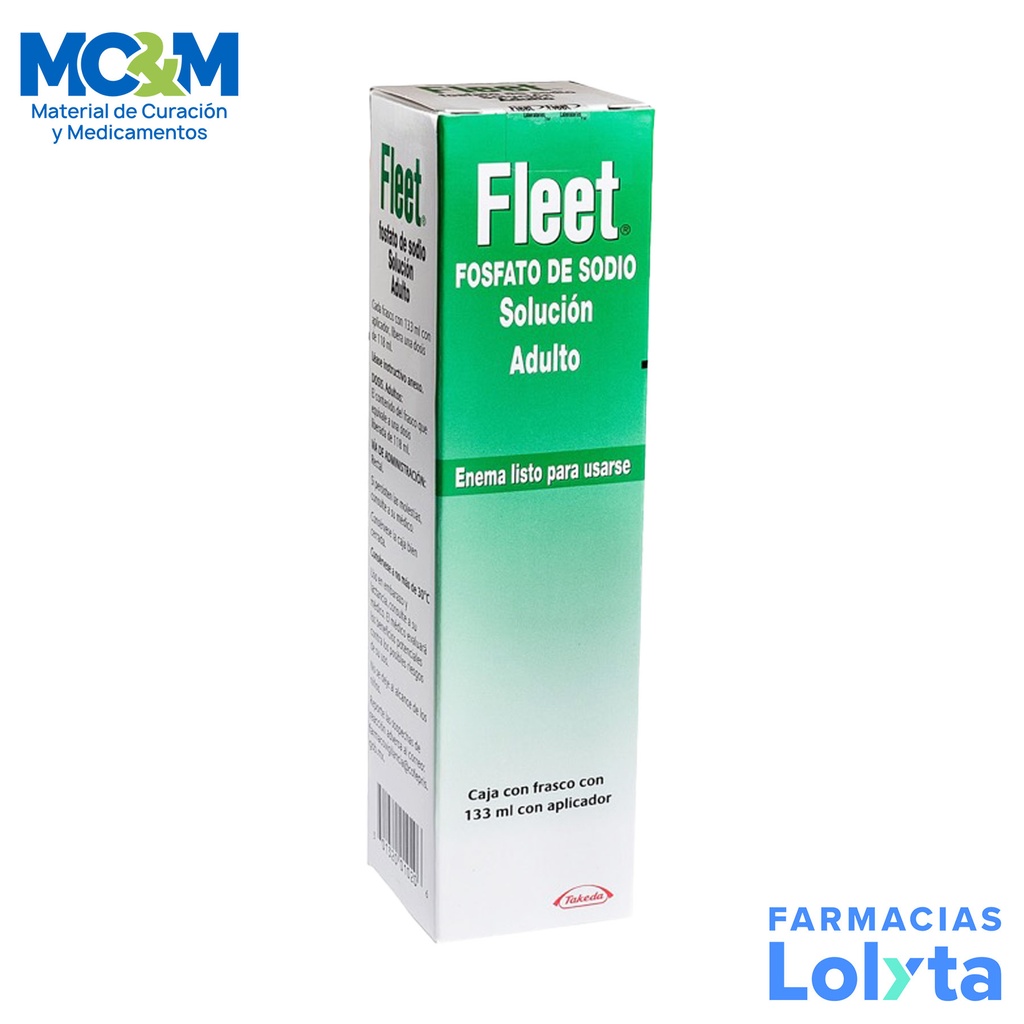 FLEET SOL ADULTO FOSFATO DE SODIO ENEMA C/133 ML LAB TAKEDA