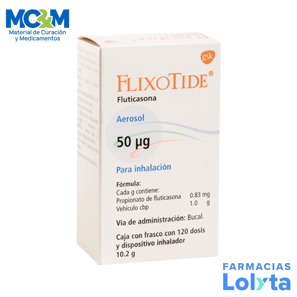 FLIXOTIDE AEROSOL 50 MCG FLUTICASONA C/120 DOSIS LAB GSK