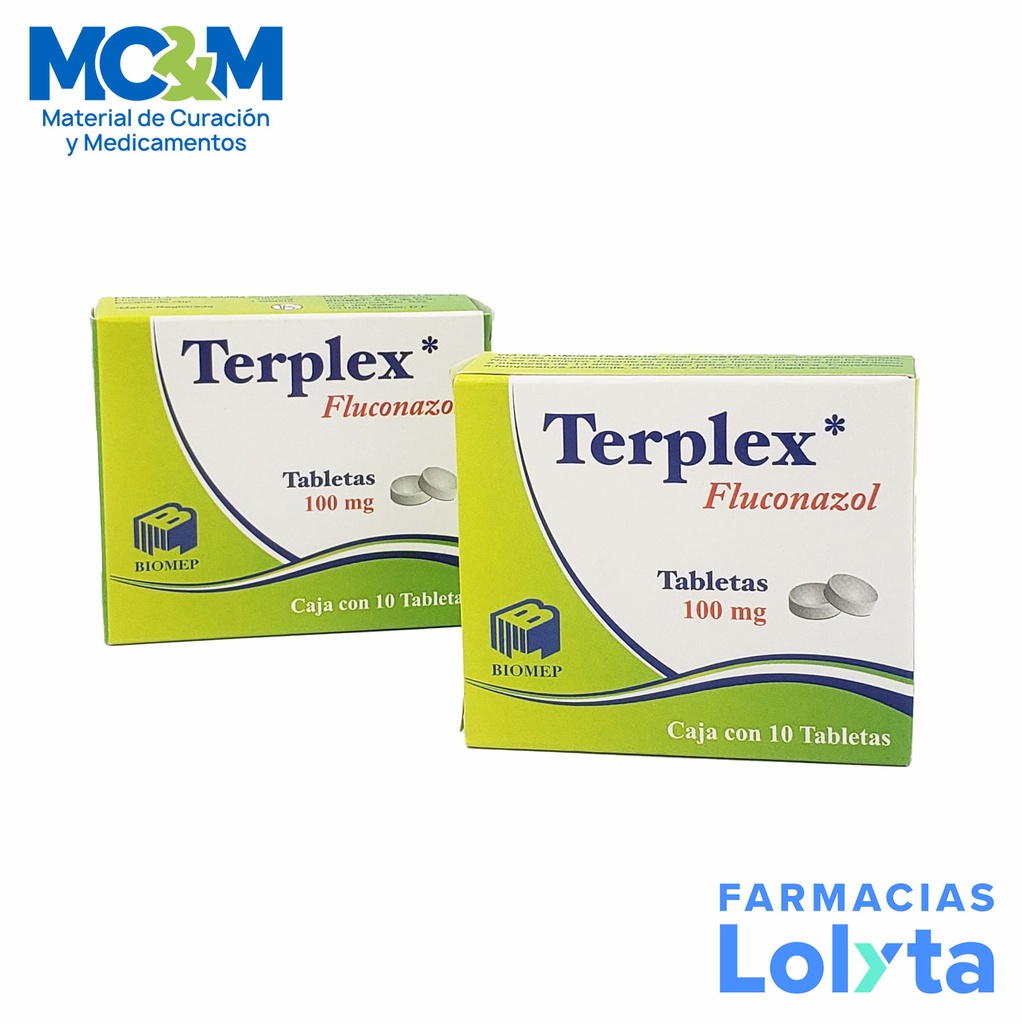 FLUCONAZOL 100 MG C/10 TAB TERPLEX LAB BIOMEP
