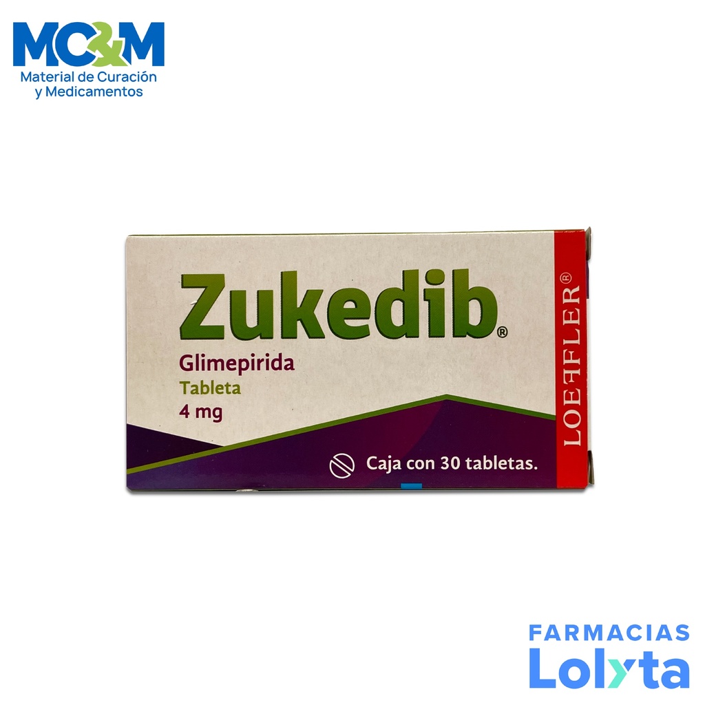 GLIMEPIRIDA 4 MG C/30 TAB ZUKEDIB LAB LOEFFLER