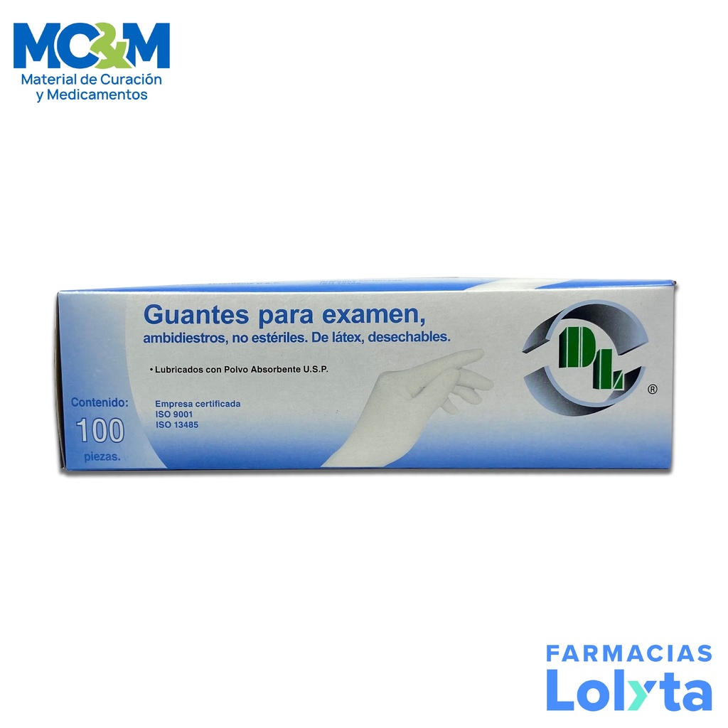 GUANTE NO ESTERIL CHICO C/100 DENTILAB