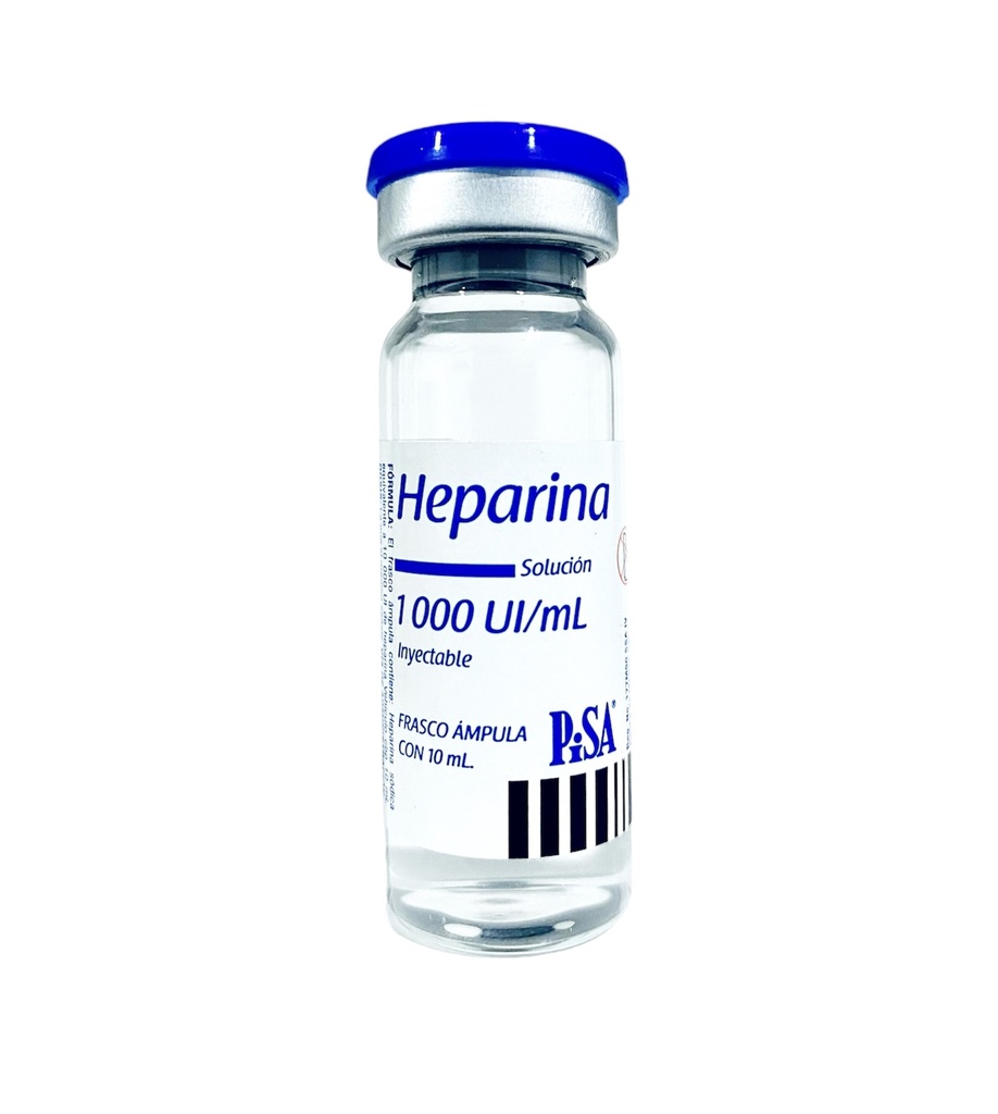 HEPARINA SODICA SOL INY 1000 UI/ML C/10 ML LAB PISA (INHEPAR)