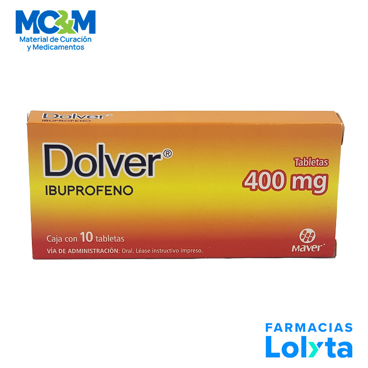 IBUPROFENO 400 MG C/10 TAB DOLVER LAB MAVER