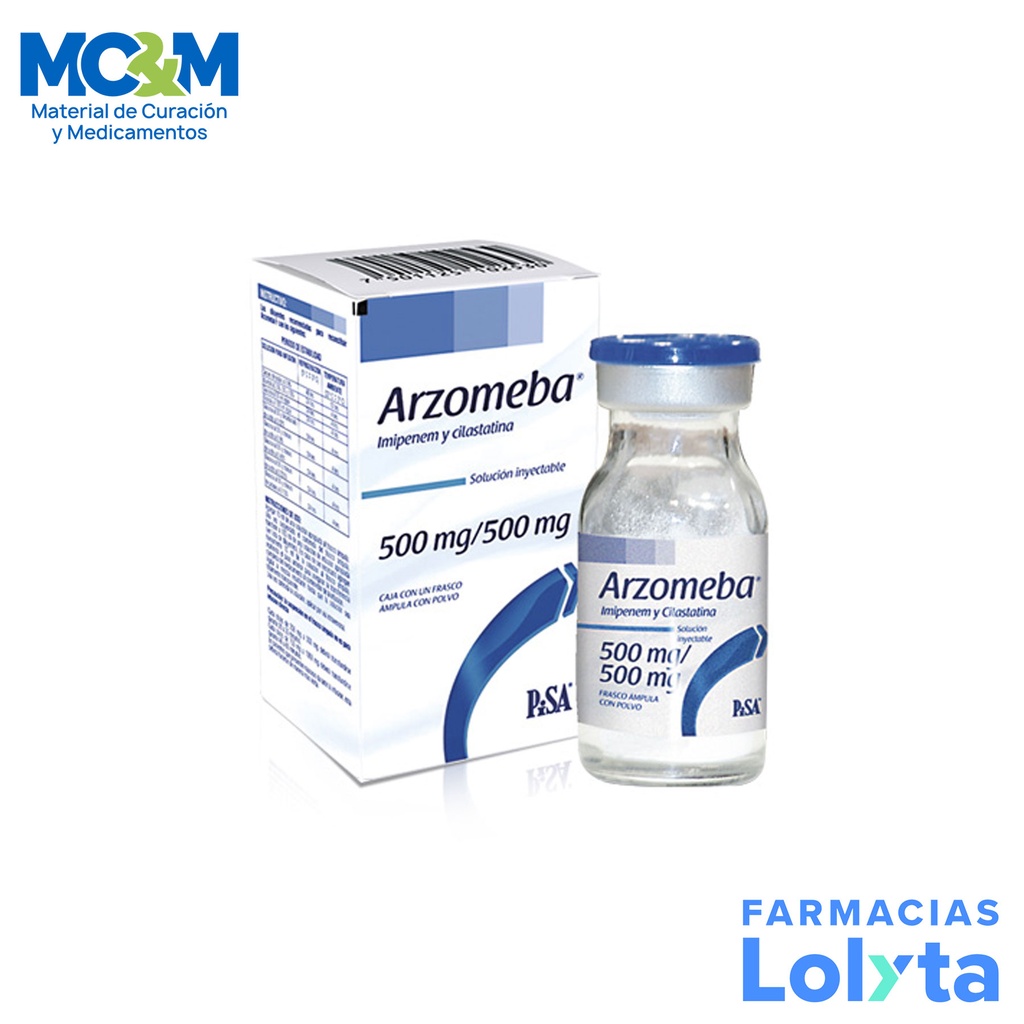IMIPENEM/CILASTATINA SOL INY 500MG/500MG ARZOMEBA LAB PISA