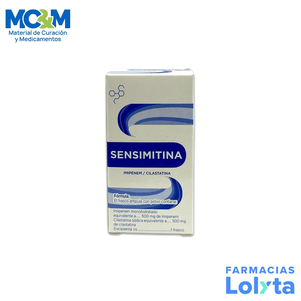 IMIPENEM/CILASTATINA SOL INY 500MG/500MG SENSIMITINA LAB JAYOR