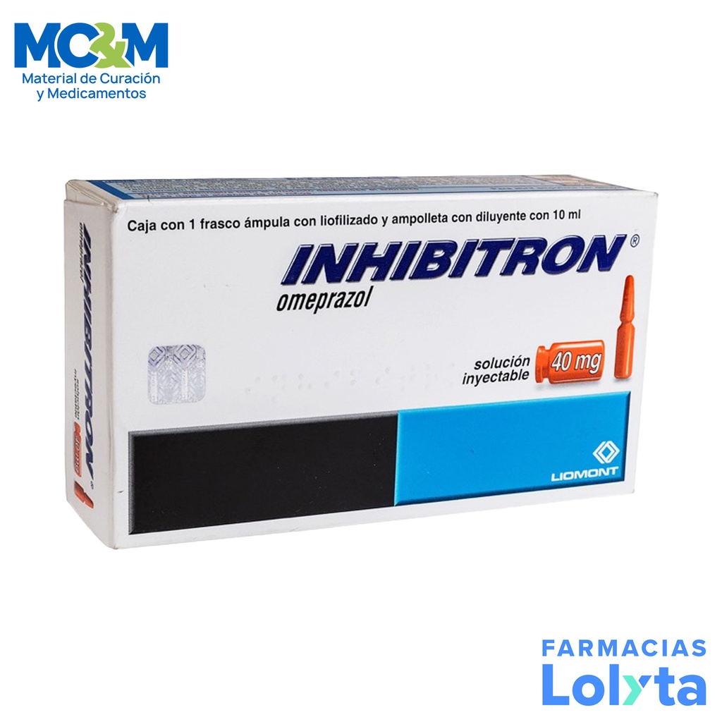 INHIBITRON SOL INY 40 MG/10 ML OMEPRAZOL LAB LIOMONT