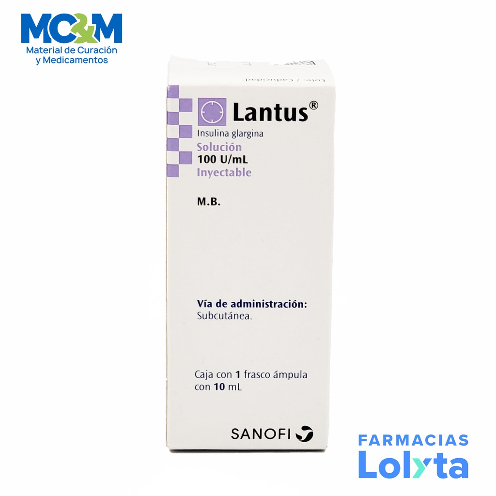 INSULINA LANTUS SOLOSTAR SOL INY 100 U/ML C/10 ML INSULINA GLARGINA LAB SANOFI AVENTIS (RF)