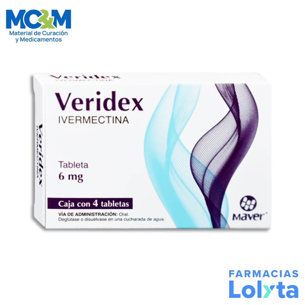 IVERMECTINA 6 MG C/4 TAB VERIDEX LAB MAVER