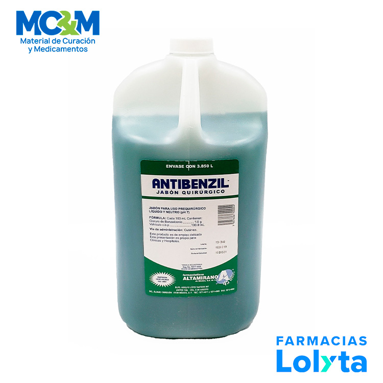 ANTIBENZIL JABON QUIRURGICO 3.85 L CLORURO DE BENZALCONIO AL 1% ALTAMIRANO