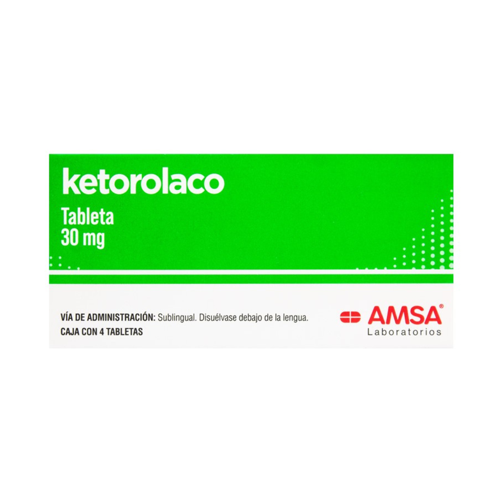 KETOROLACO 30 MG C/4 TAB SUBLINGUAL LAB AMSA