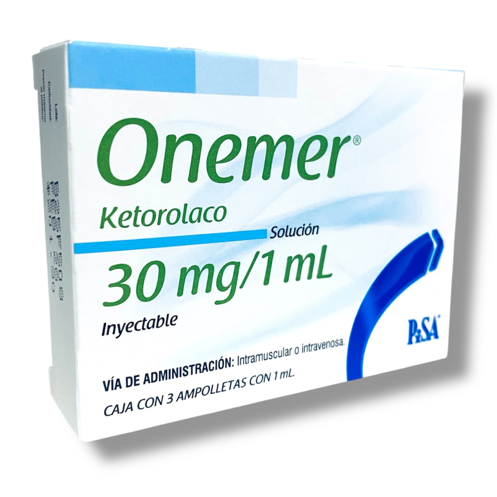 KETOROLACO TROMETAMINA SOL INY 30 MG/ML C/3 AMP ONEMER LAB PISA