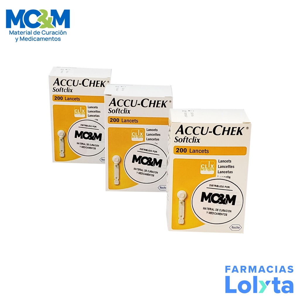 LANCETAS ACCU-CHEK SOFTCLIX C/200 PZAS ROCHE