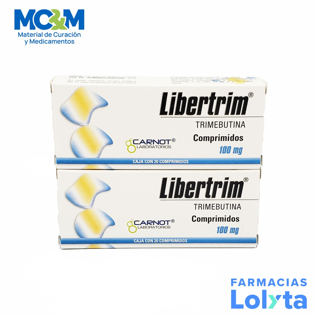 LIBERTRIM 100 MG C/20 COMPR TRIMEBUTINA LAB CARNOT
