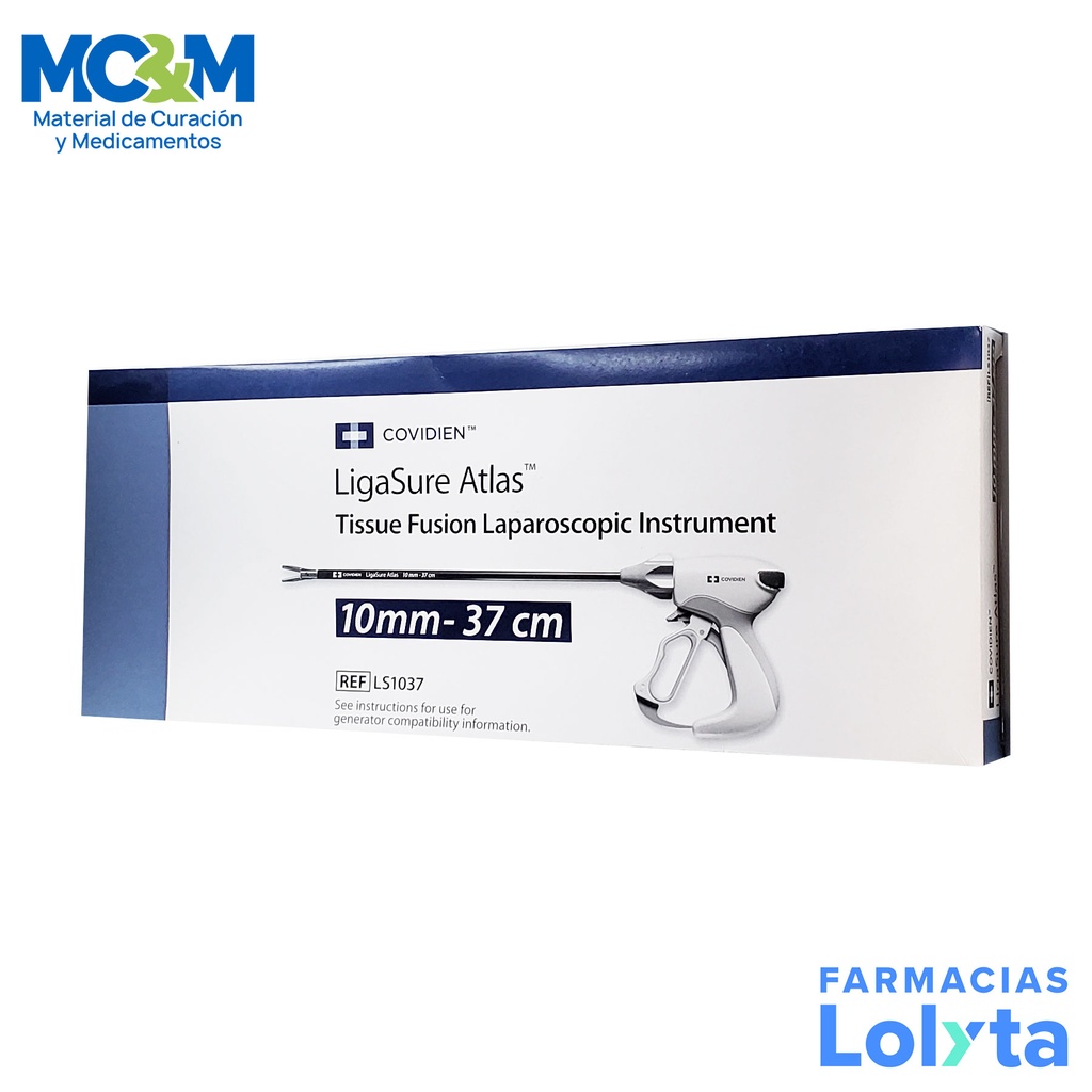 PINZA LIGASURE ATLAS 10 MM 37 CM TISSUE FUSION REF LS1037 COVIDIEN (PUNTA ROMA)