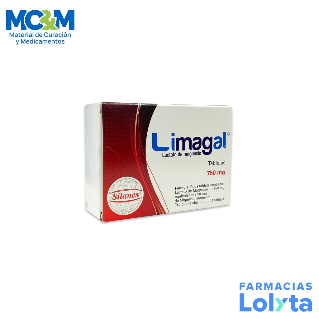 LIMAGAL 750 MG C/30 TAB LACTATO DE MAGNESIO LAB SILANES