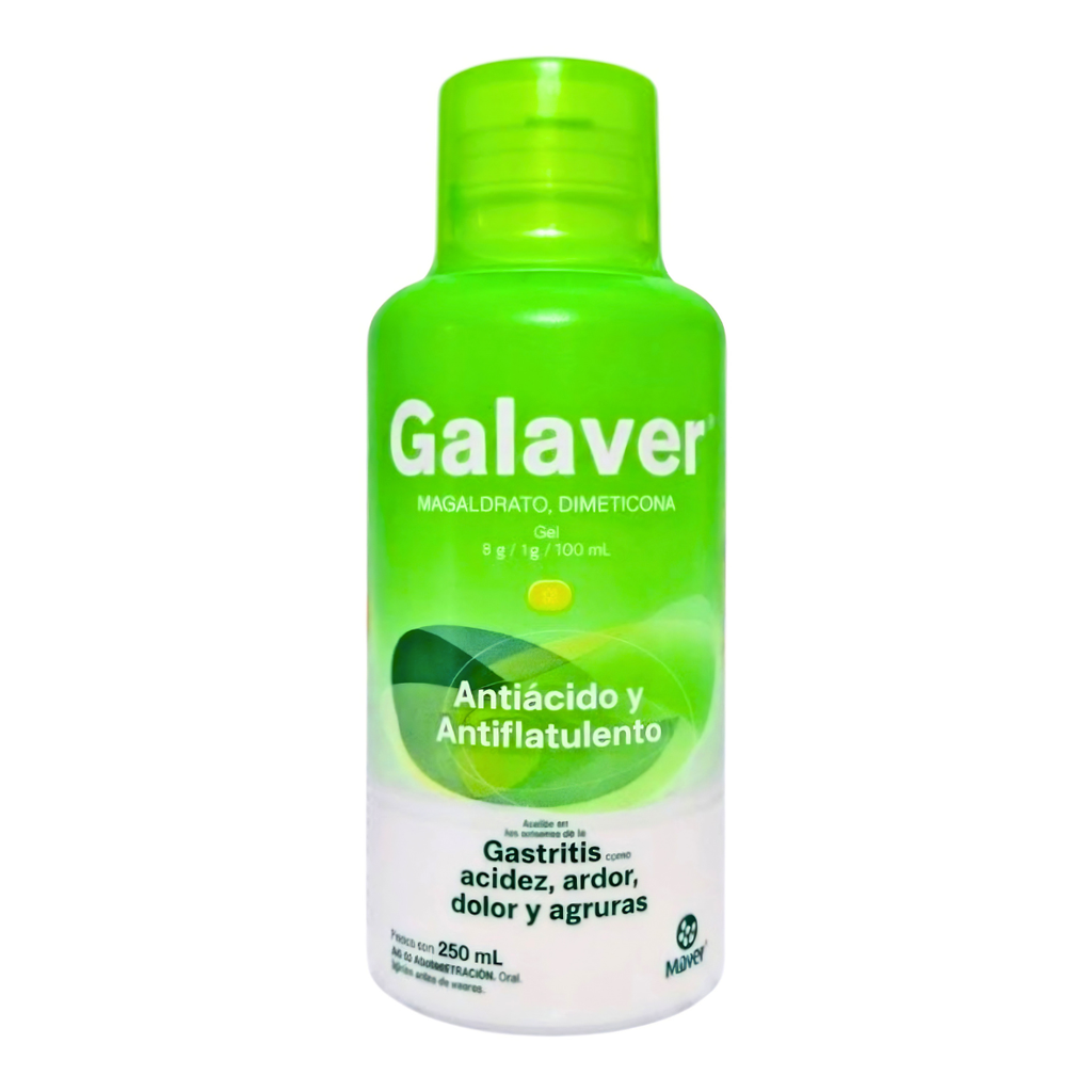 MAGALDRATO DIMETICONA GEL 8/1G/100 ML C/250 ML GALAVER LAB MAVER