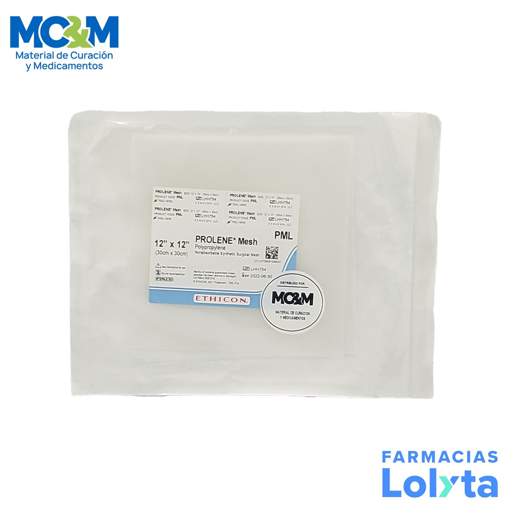 MALLA PROLENE MESH 30CMX30CM ETHICON JOHNSON
