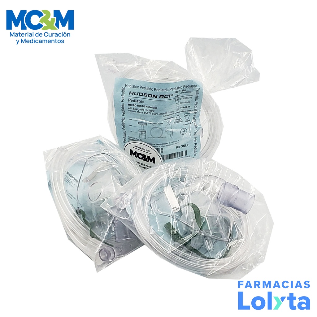 MASCARILLA CON MICRONEBULIZADOR PEDIATRICO REF 1886 HUDSON