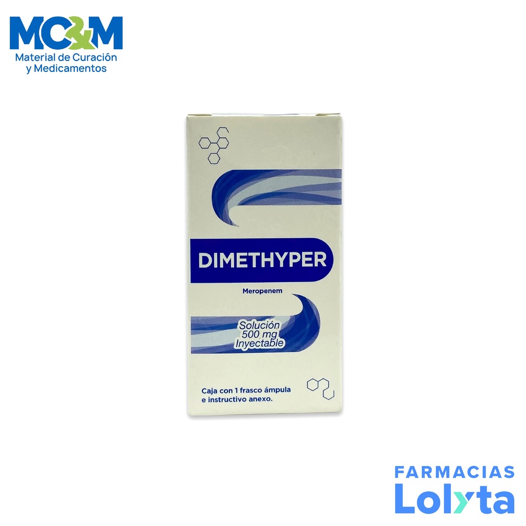 MEROPENEM SOL INY 500 MG C/1 AMP DIMETHYPER LAB JAYOR