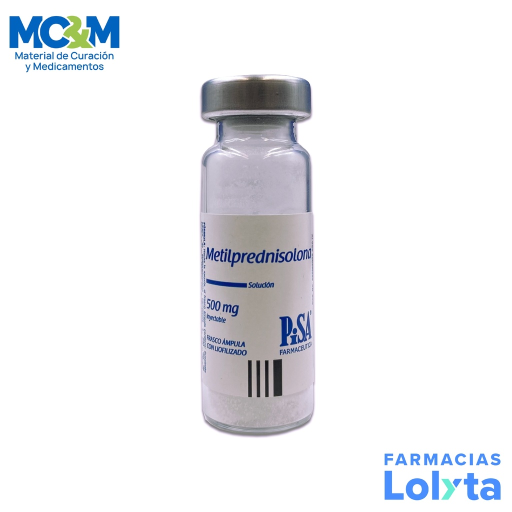 METILPREDNISOLONA SOL INY 500 MG/8 ML LAB PISA