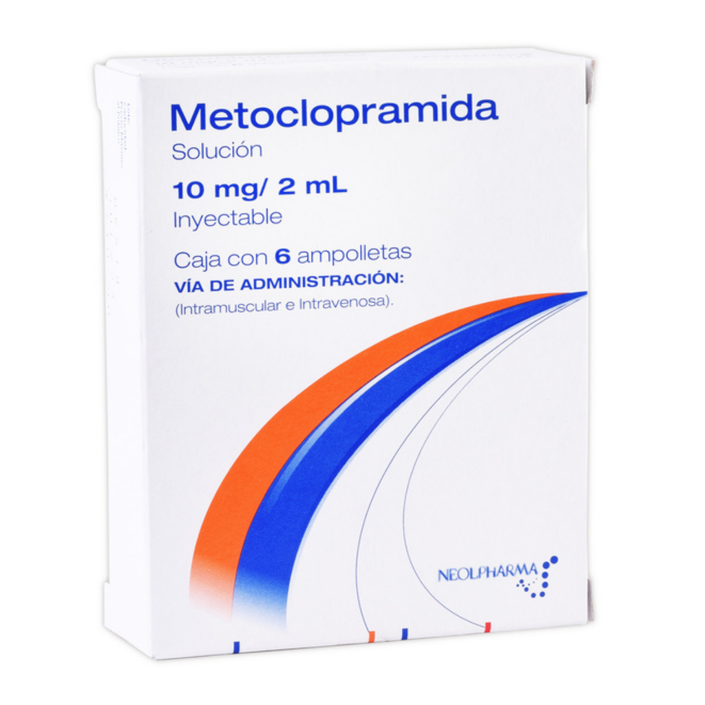 METOCLOPRAMIDA SOL INY 10 MG/2 ML C/6 AMP LAB NEOLPHARMA (PLASTICO)
