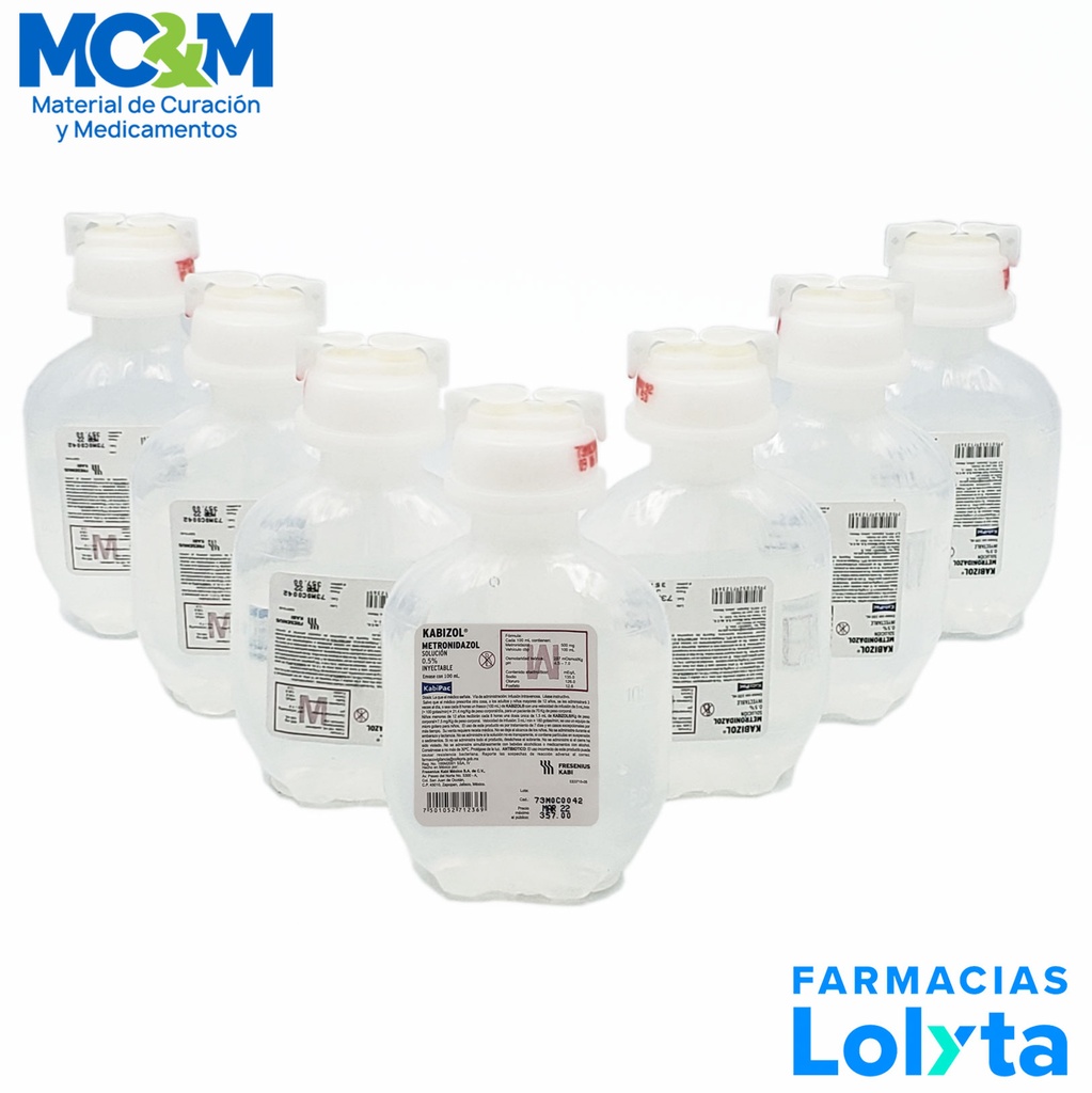 METRONIDAZOL SOL INY 500 MG/100ML KABIZOL LAB FRESENIUS
