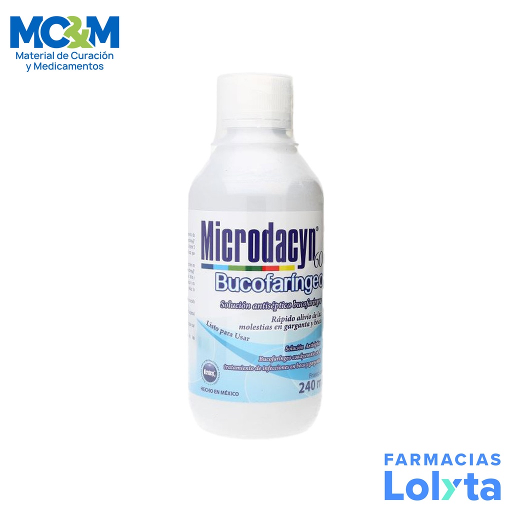 MICRODACYN SOL ANTISEPTICA BUCOFARINGEA 240 ML LAB SANFER