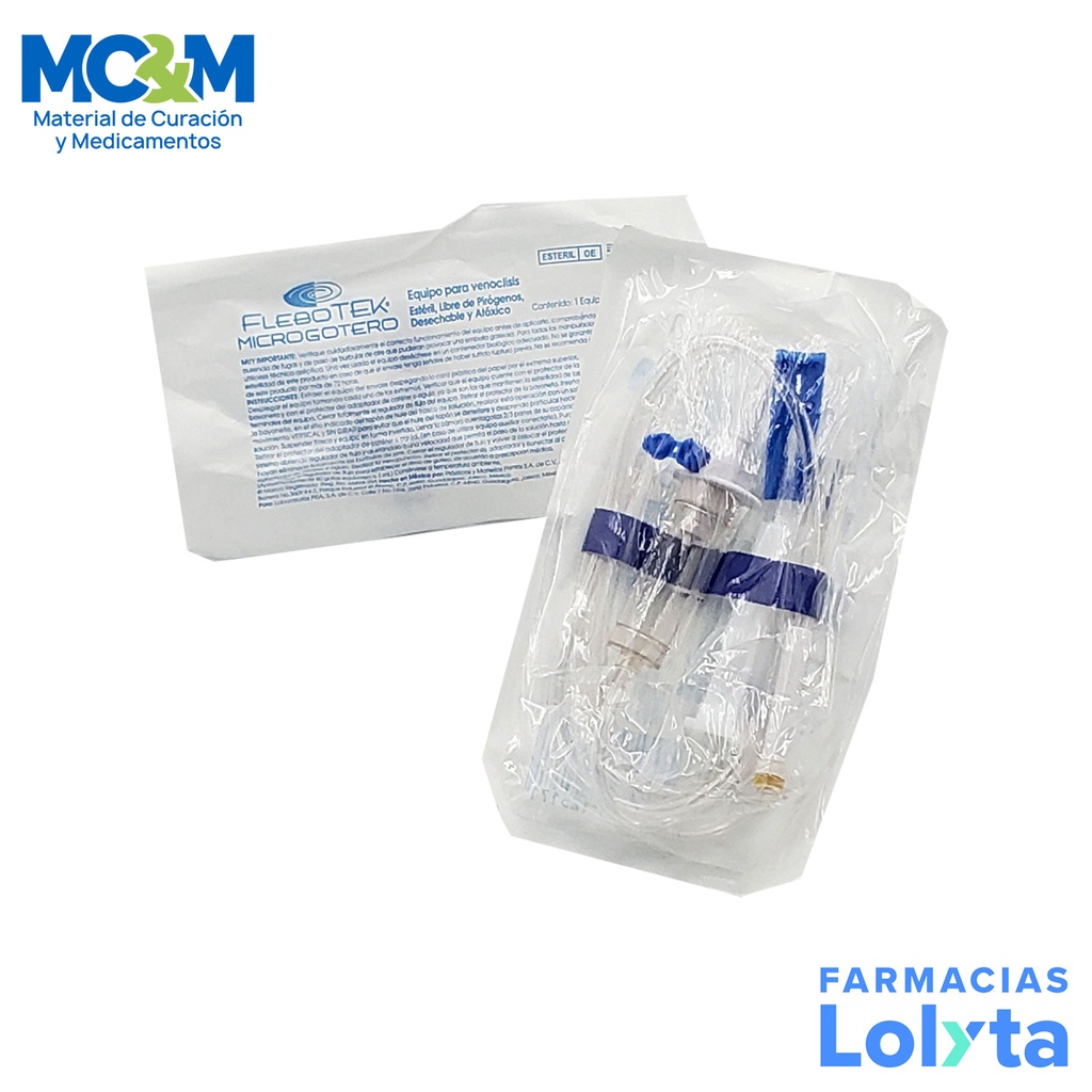 FLEBOTEK MICROGOTERO EQUIPO PARA VENOCLISIS LAB PISA
