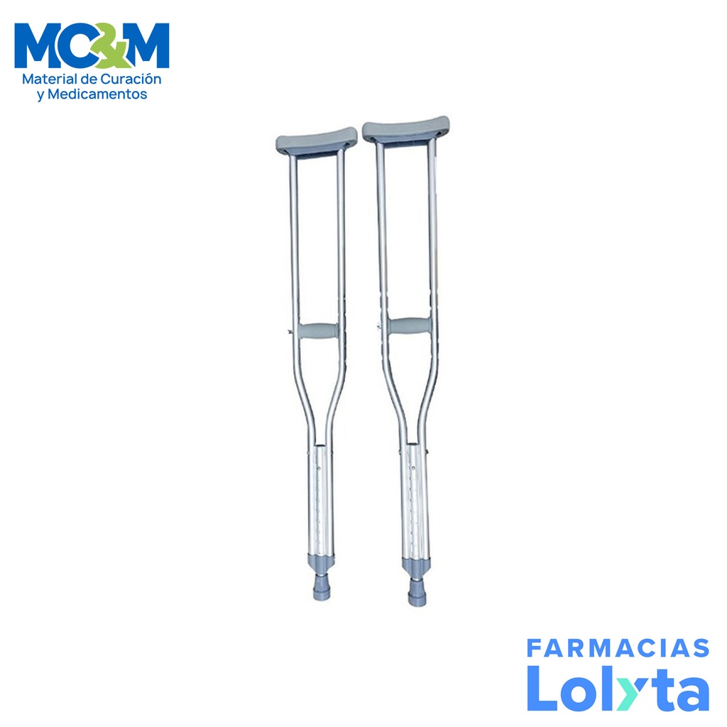 MULETA DE ALUMINIO EKO MOBILITY MEDIANA C/2 PZ