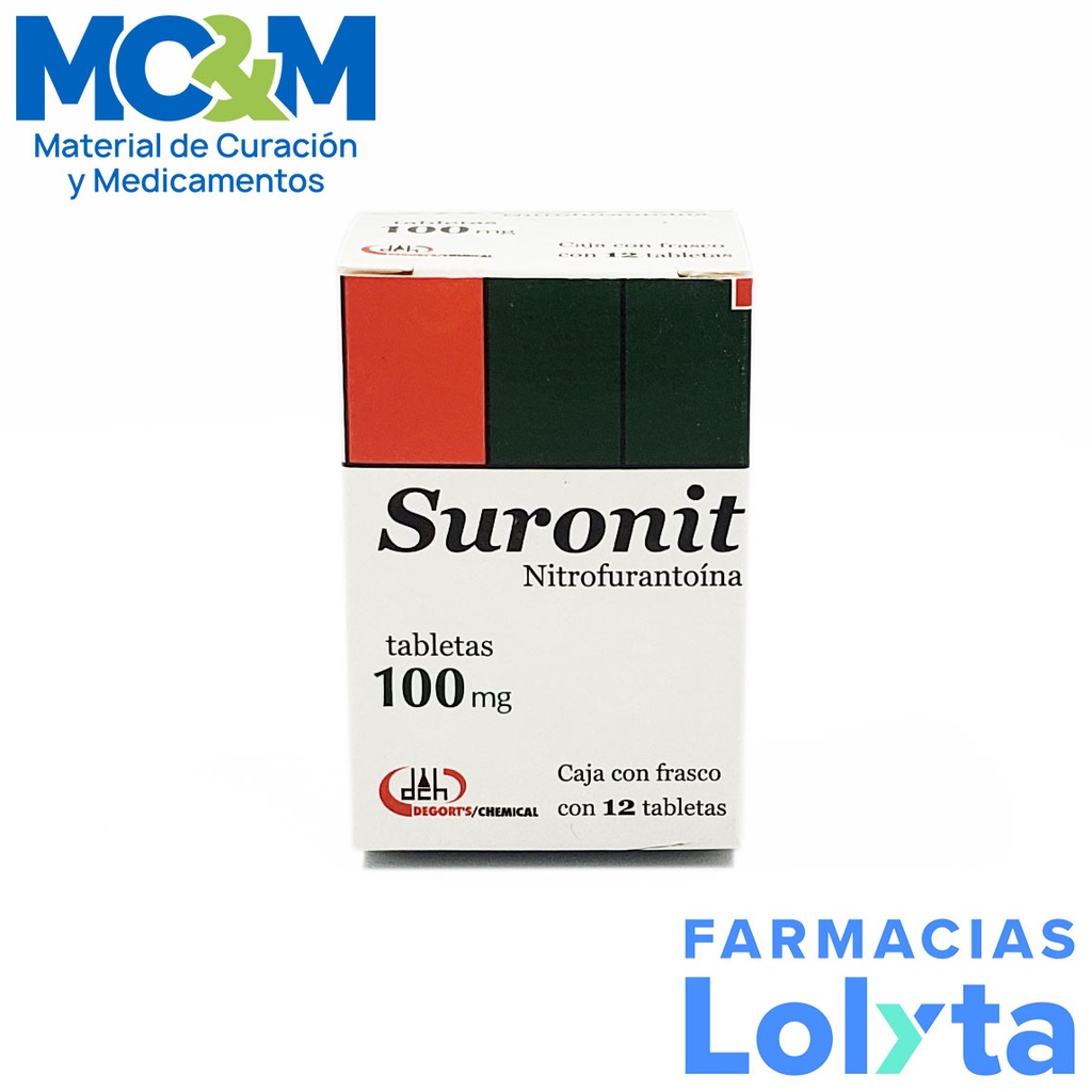 NITROFURANTOINA 100 MG C/12 TAB SURONIT LAB DEGORTS