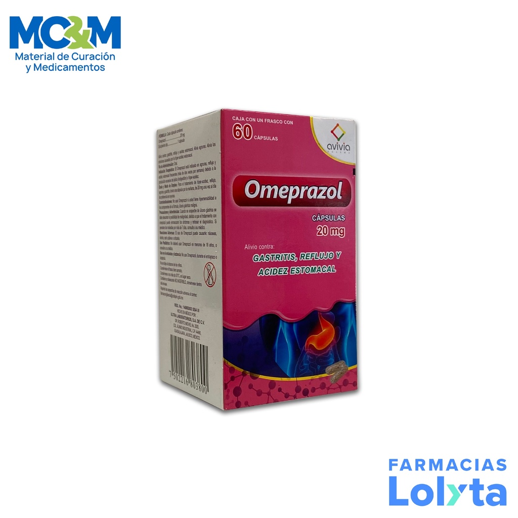 OMEPRAZOL 20MG C/60 CAP LAB AVIVIA