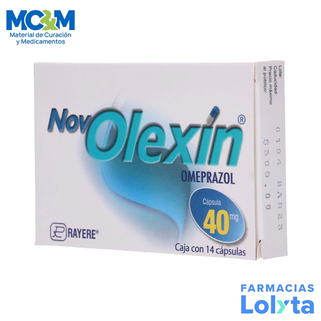 OMEPRAZOL 40MG C/14 CAP NOVOLEXIN LAB RAYERE