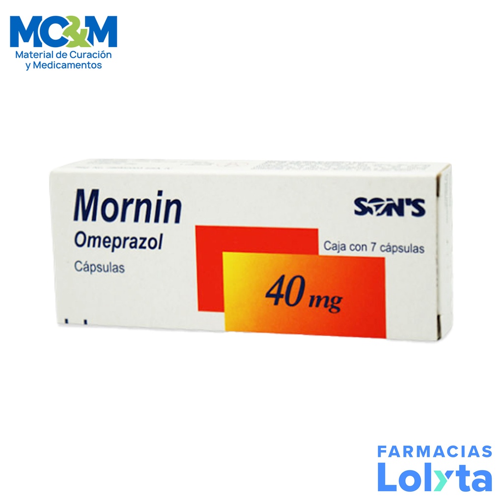 OMEPRAZOL 40MG C/7 CAP MORNIN LAB SONS