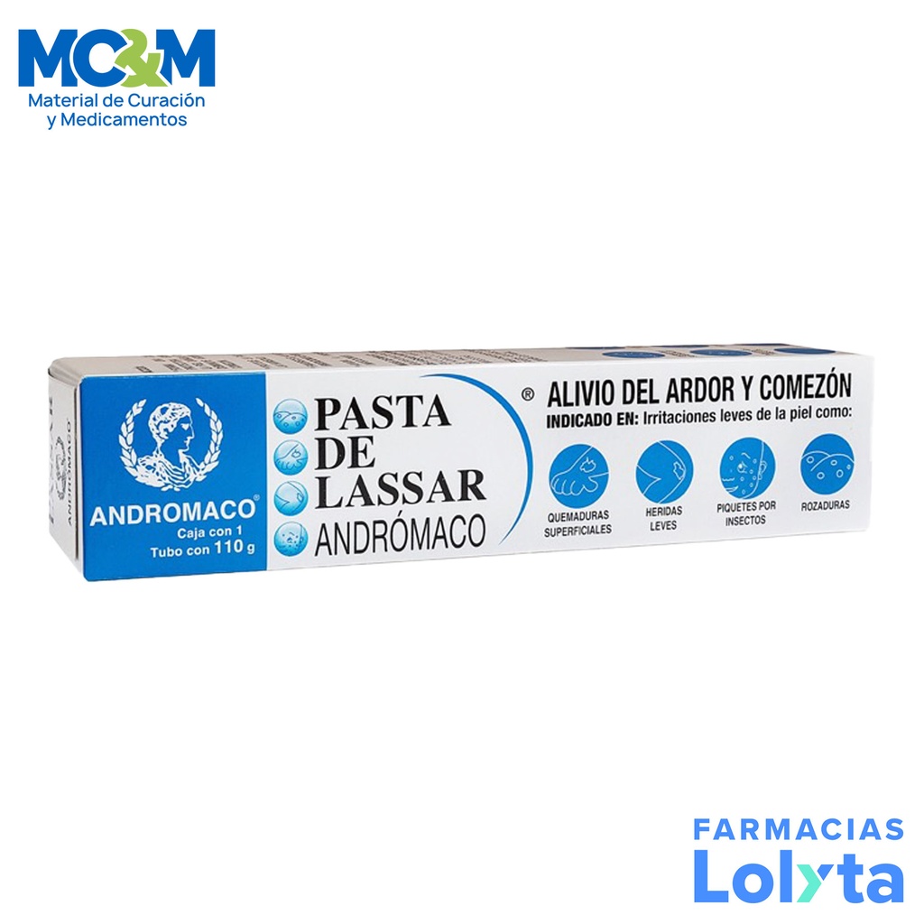PASTA DE LASSAR 25% C/110 G OXIDO DE ZINC LAB ANDROMACO