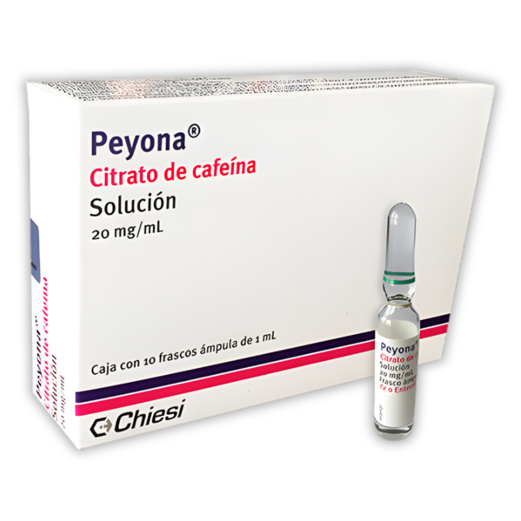 PEYONA SOL INY 20MG/ML CITRATO DE CAFEINA C/10 AMP LAB CHIESI