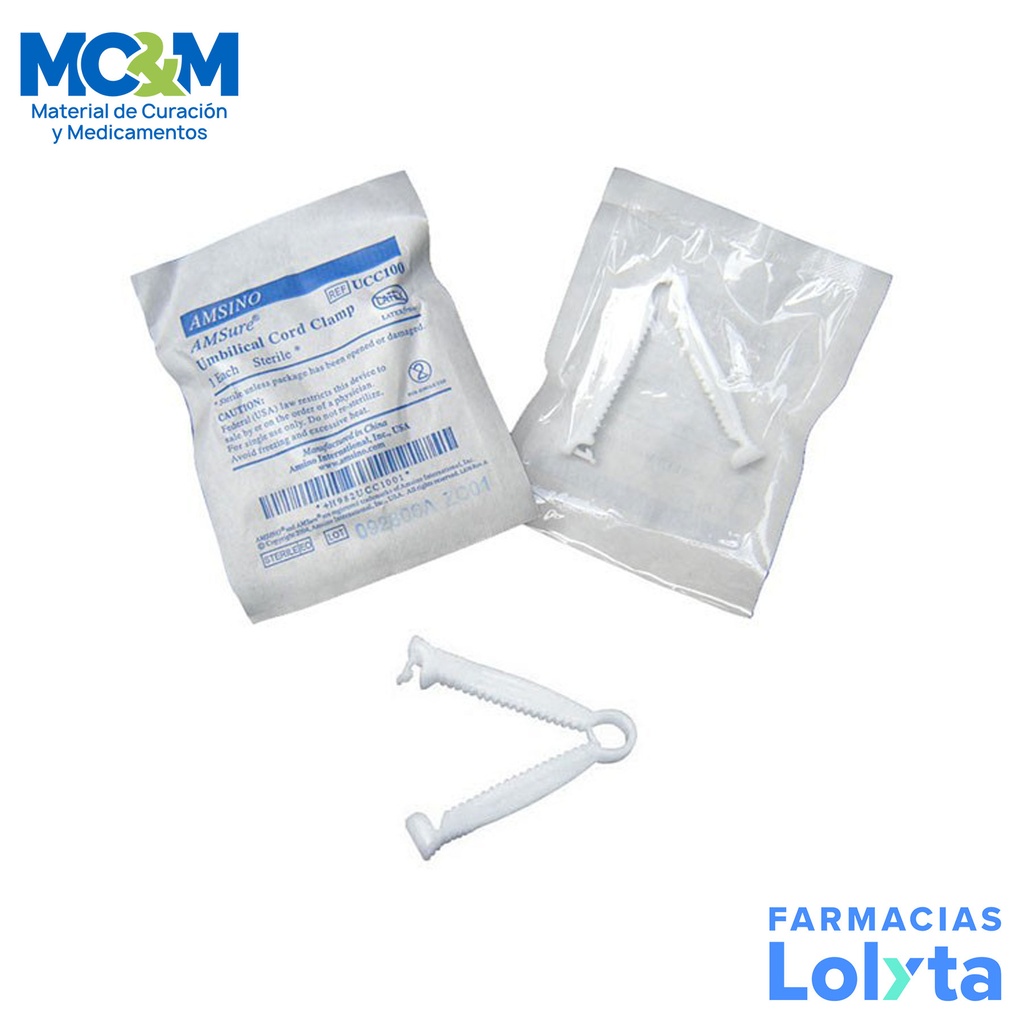 PINZA UMBILICAL ESTERIL AMSURE REF UCC100 AMSINO