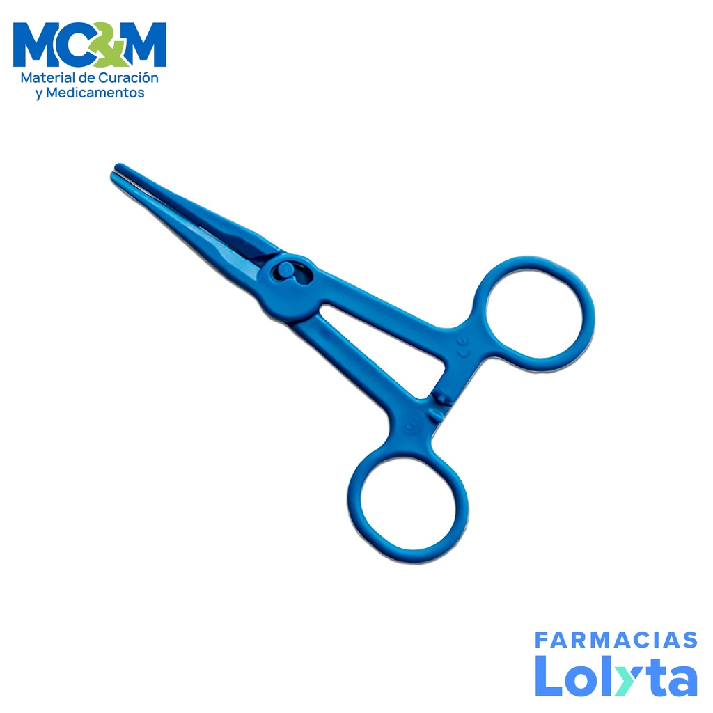 PINZAS PARA CATETER C/3 PZAS PLASTICO AZUL
