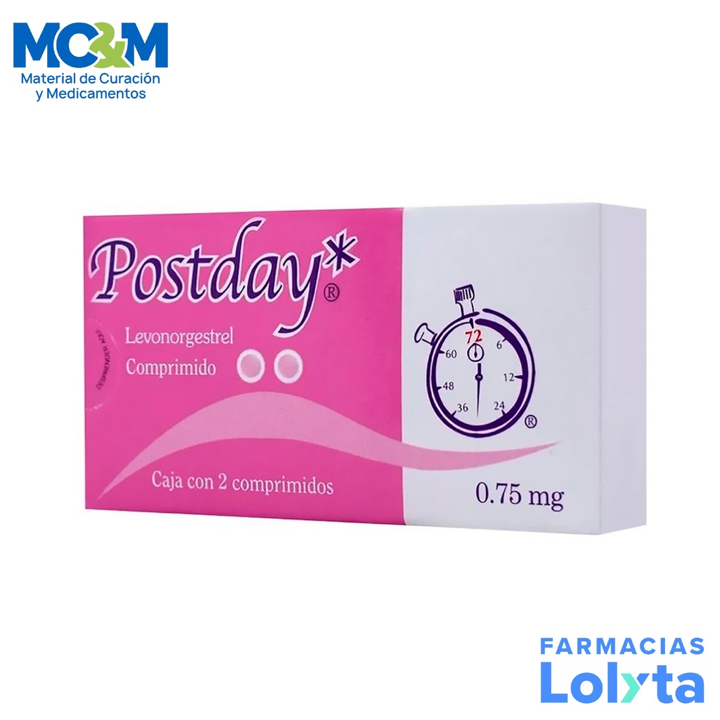 POSTDAY 0.75 MG C/2 COMPRIMIDOS LEVONORGESTREL LAB IFA CELTICS
