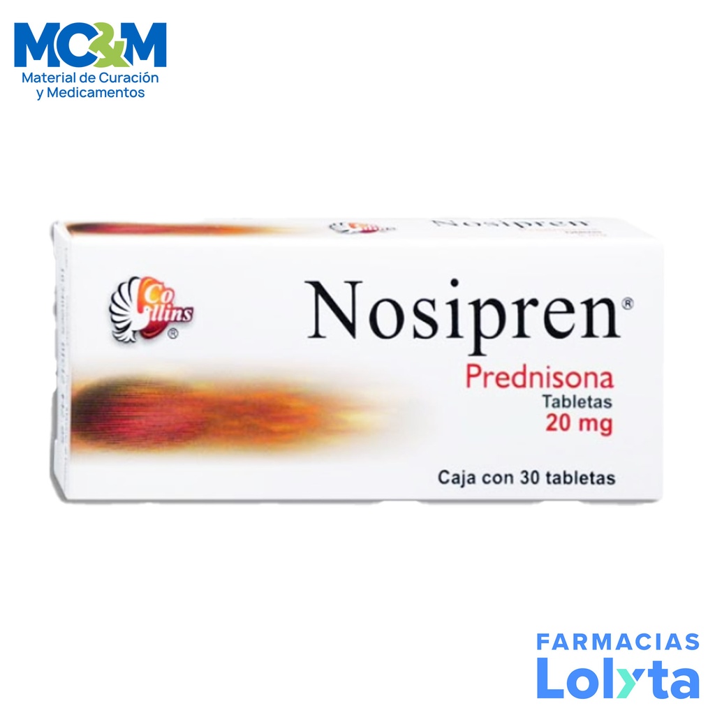 PREDNISONA 20 MG C/30 TAB NOSIPREN LAB COLLINS