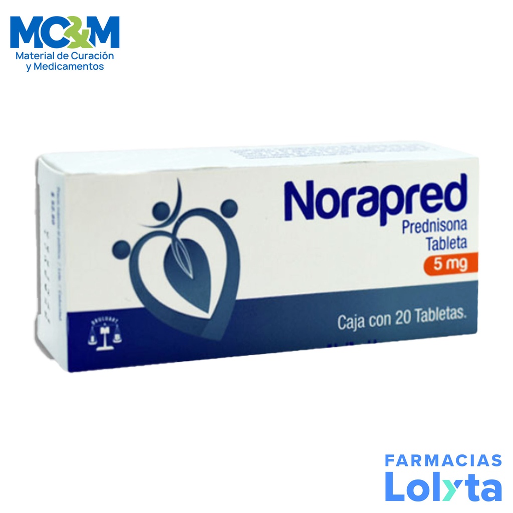 PREDNISONA 5 MG C/20 TAB NORAPRED LAB BRULUART