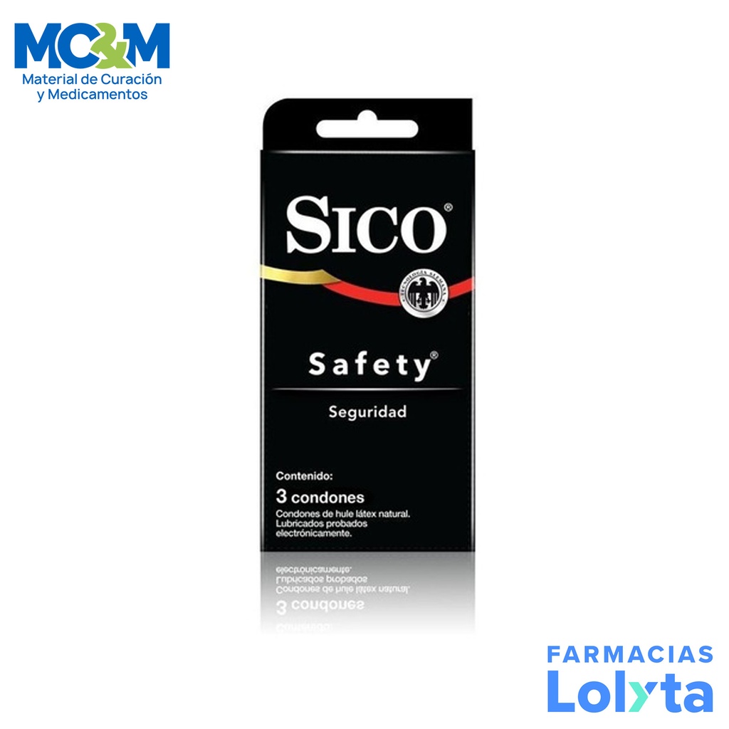 PRESERVATIVO SICO SAFETY SEGURIDAD C/3 PZAS RB HEALTH