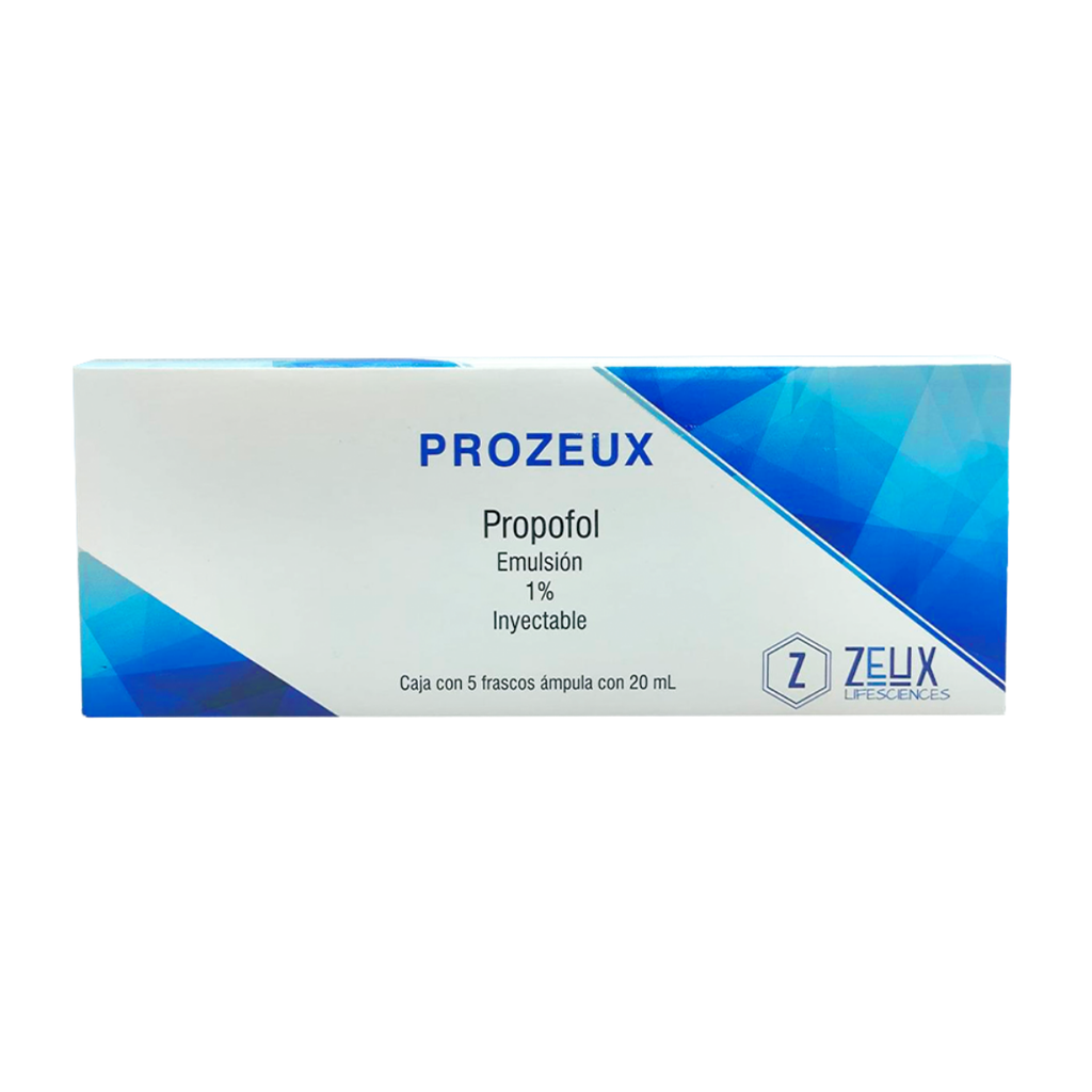PROPOFOL EMULSION INY 200 MG/20 ML C/5 AMP PROZEUX LAB ZEUX