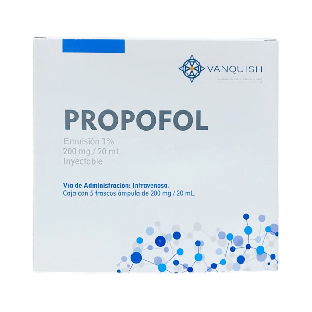 PROPOFOL EMULSION INY 200 MG/20 ML C/5 AMP LAB VANQUISH