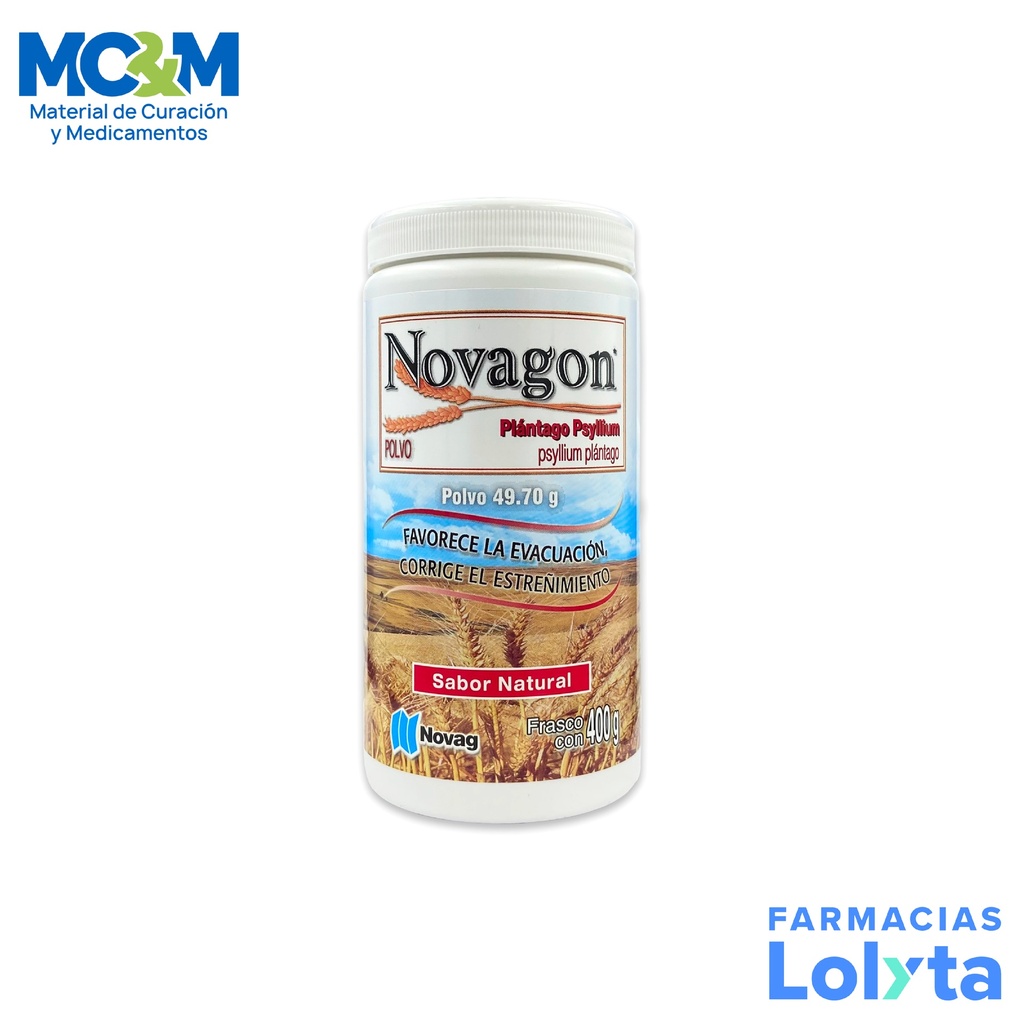 PLANTAGO PSYLLIUM POLVO C/400 G NOVAGON SABOR NATURAL LAB NOVAG